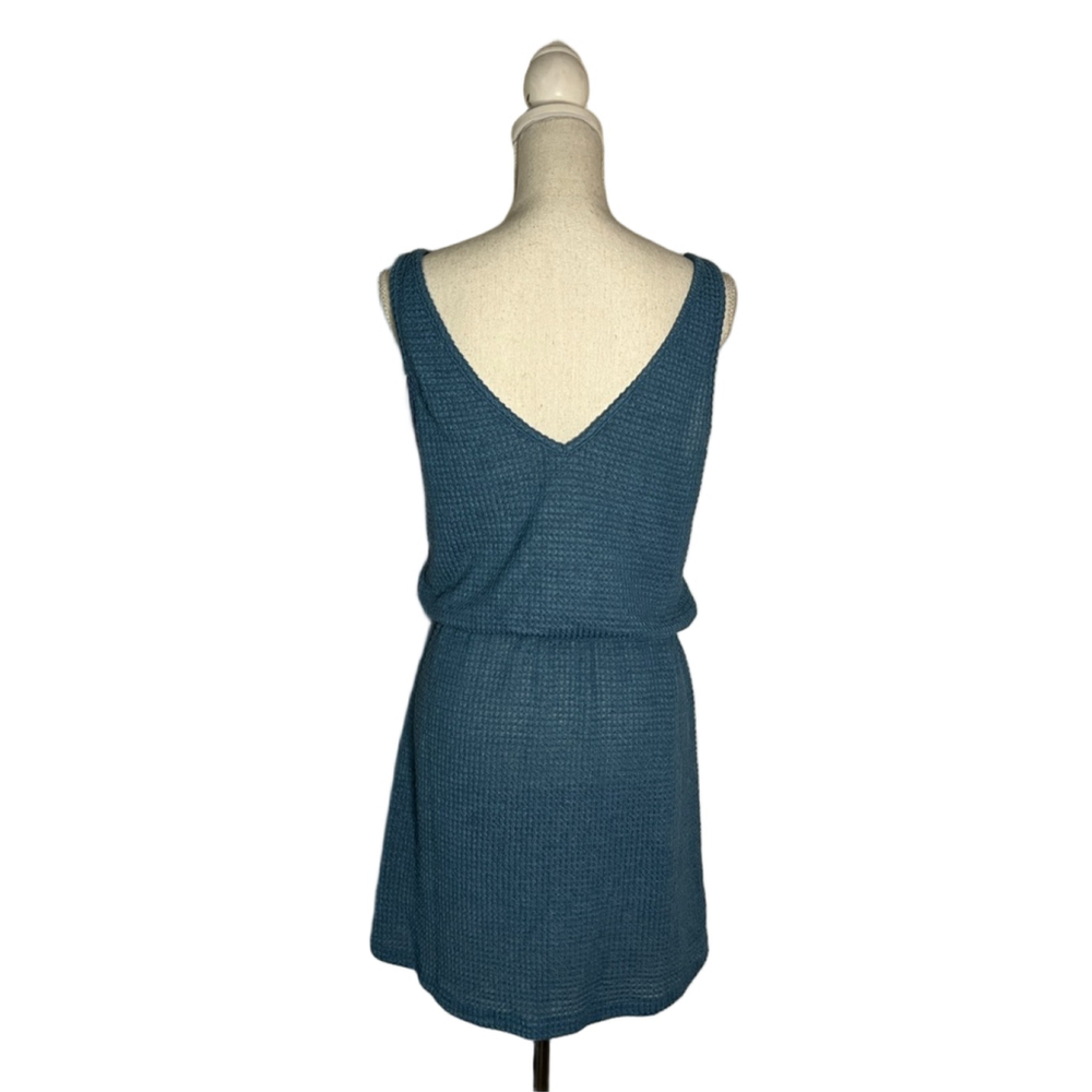 Cupshe Blue Textured Knit Tank Dress - Picture 4 of 5